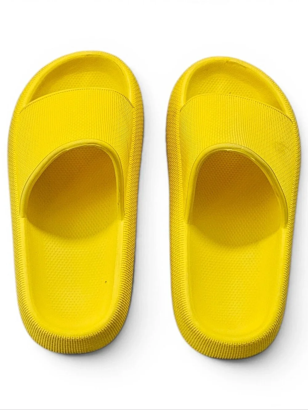 Bright Yellow Slide Sandals Size 6